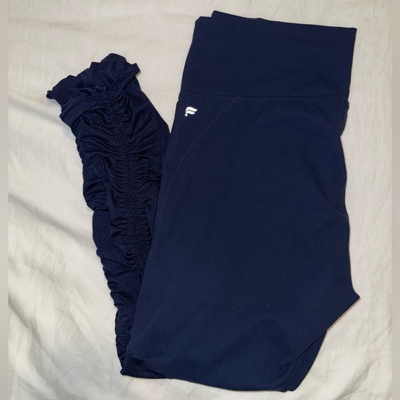 Medium Fabletics High-Waisted Navy Leggings |Athletic - Picture 3 of 7